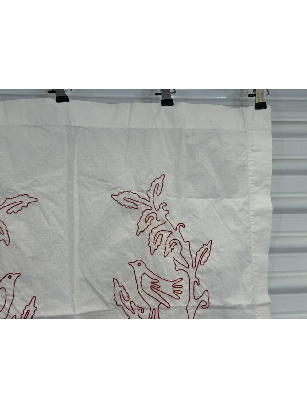 Vintage redwork Card Table Tablecloth Bird Decorative Wall Hanging Embroidered